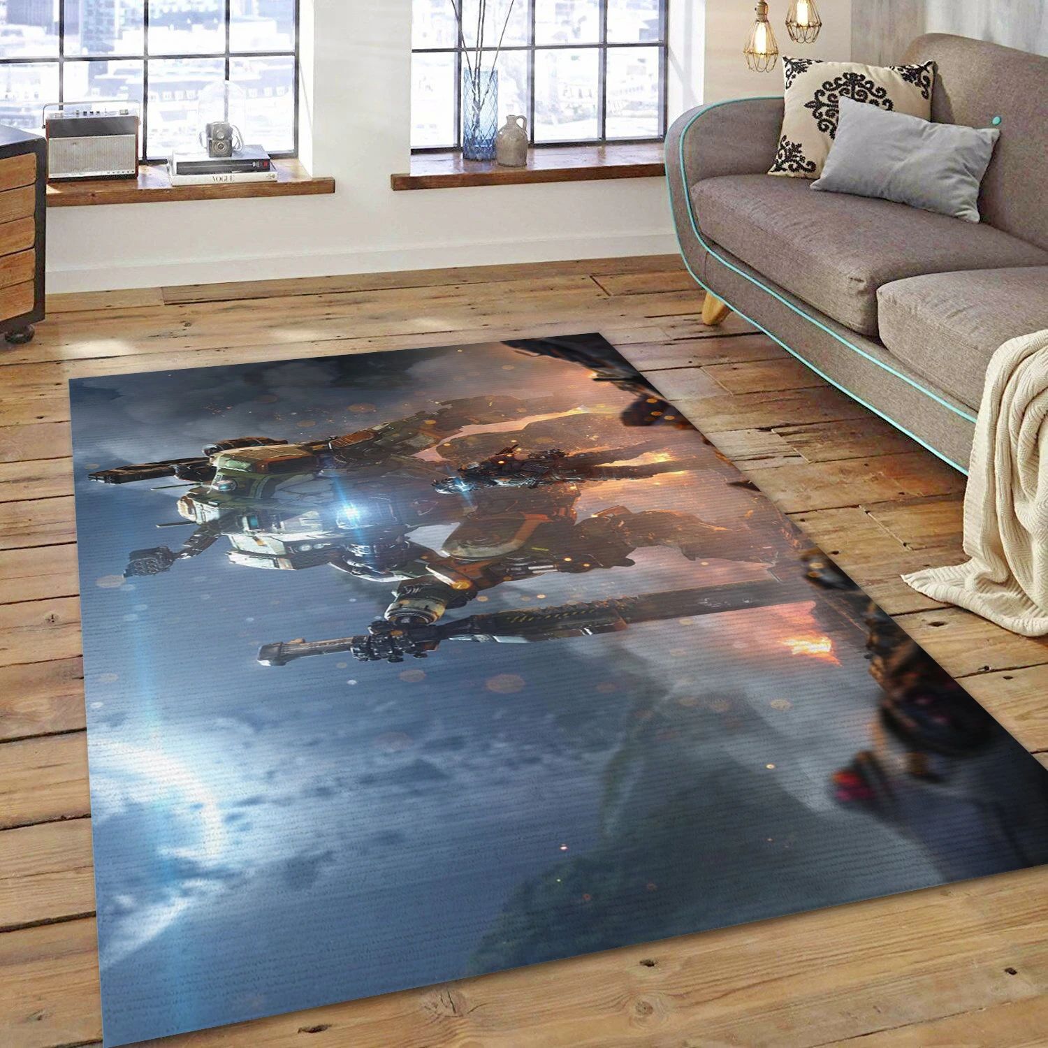 Titanfall 2 Video Game Area Rug Area, Bedroom Rug - Christmas Gift Decor - Indoor Outdoor Rugs