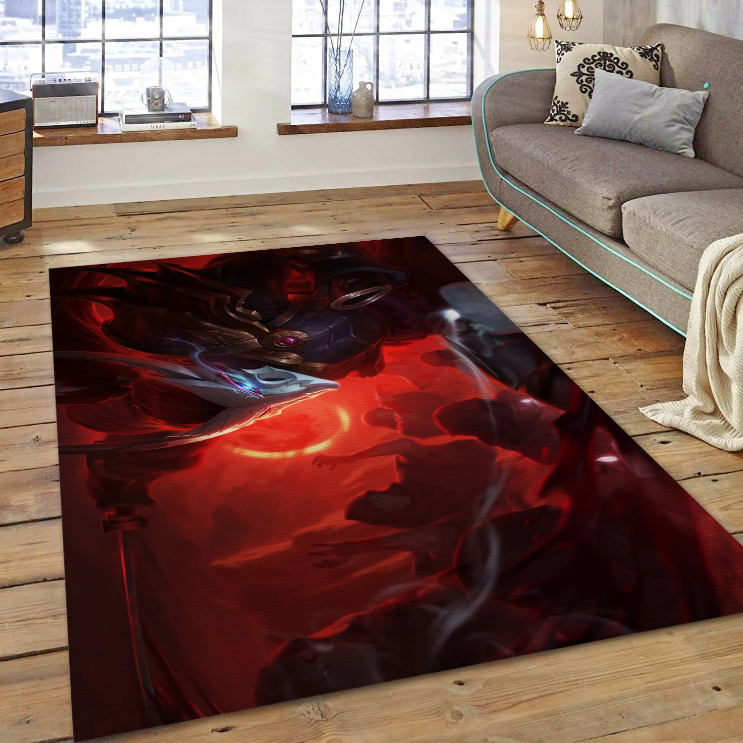 Bloodmoon Yasuo Video Game Area Rug For Christmas, Area Rug - Christmas Gift Decor - Indoor Outdoor Rugs