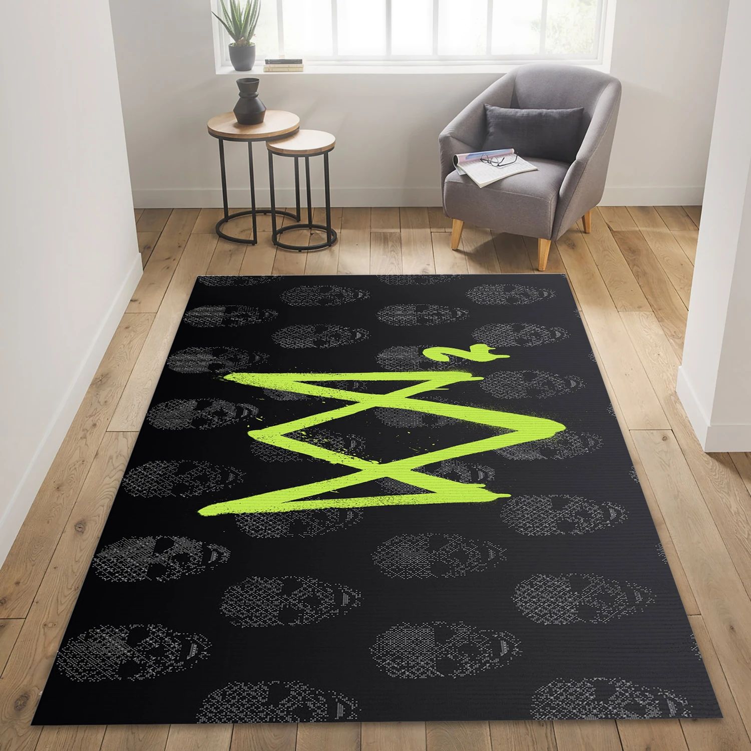 Watch Dogs 2 Video Game Area Rug For Christmas, Living Room Rug - Christmas Gift Decor - Indoor Outdoor Rugs