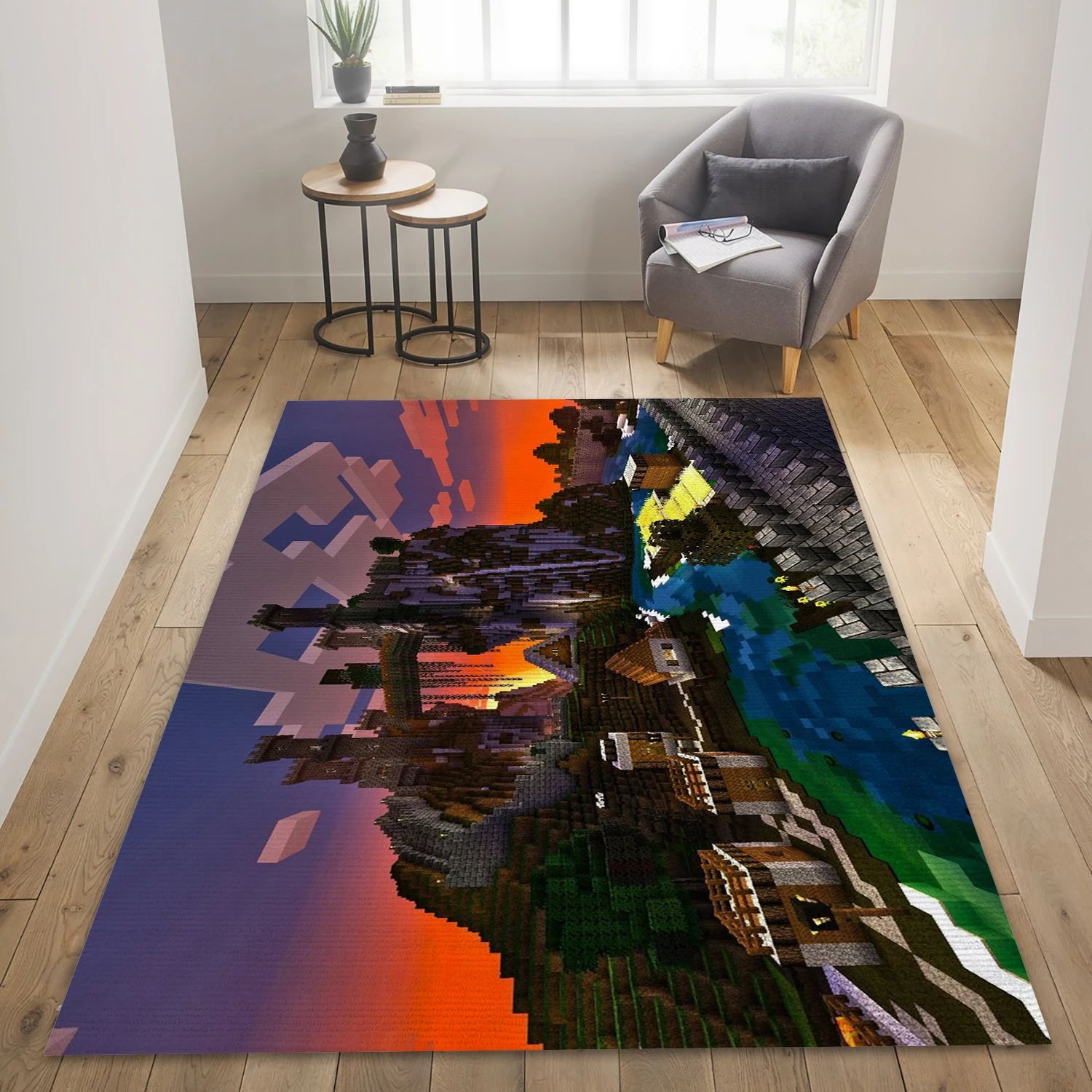 Minecraft Gaming Area Rug, Area Rug - Christmas Gift Decor - Indoor Outdoor Rugs