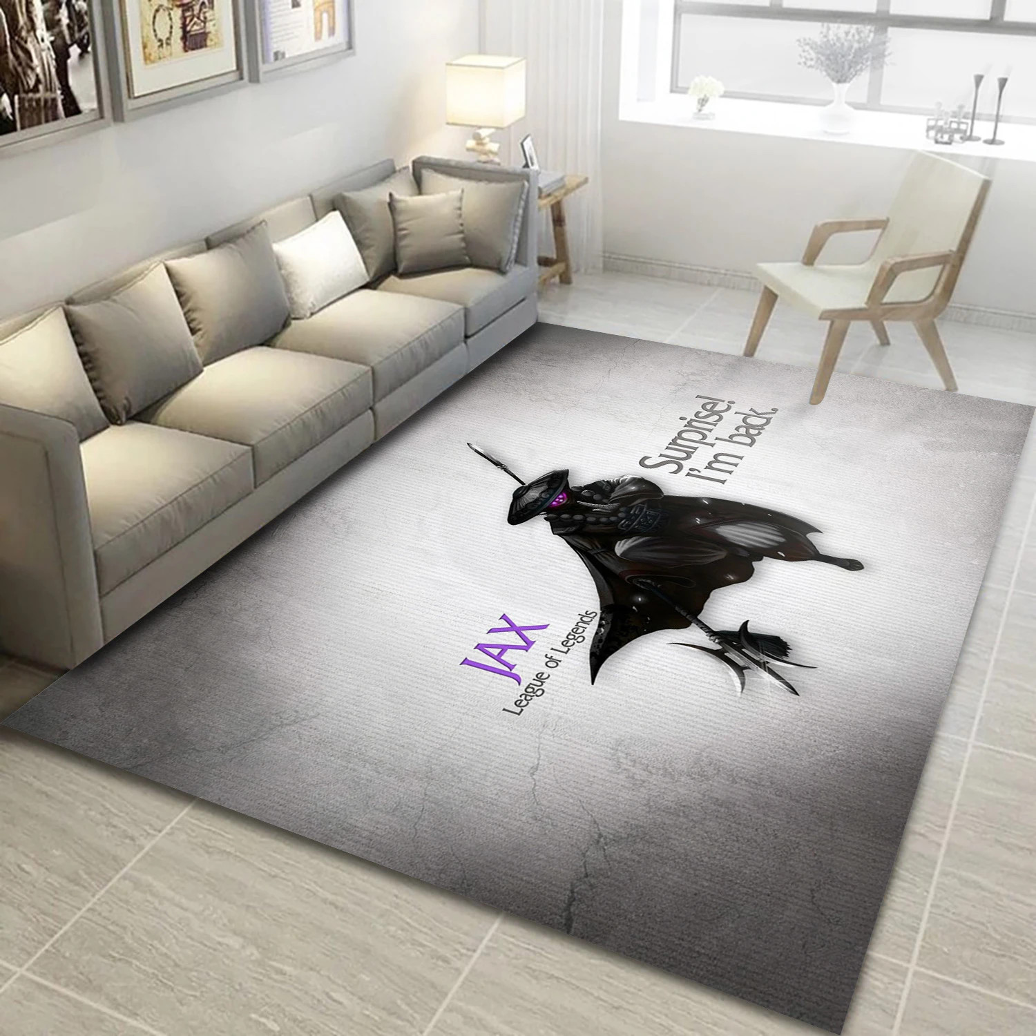 Jax League Of Legends Video Game Area Rug For Christmas, Bedroom Rug - Home Decor Floor Decor - Indoor Outdoor Rugs