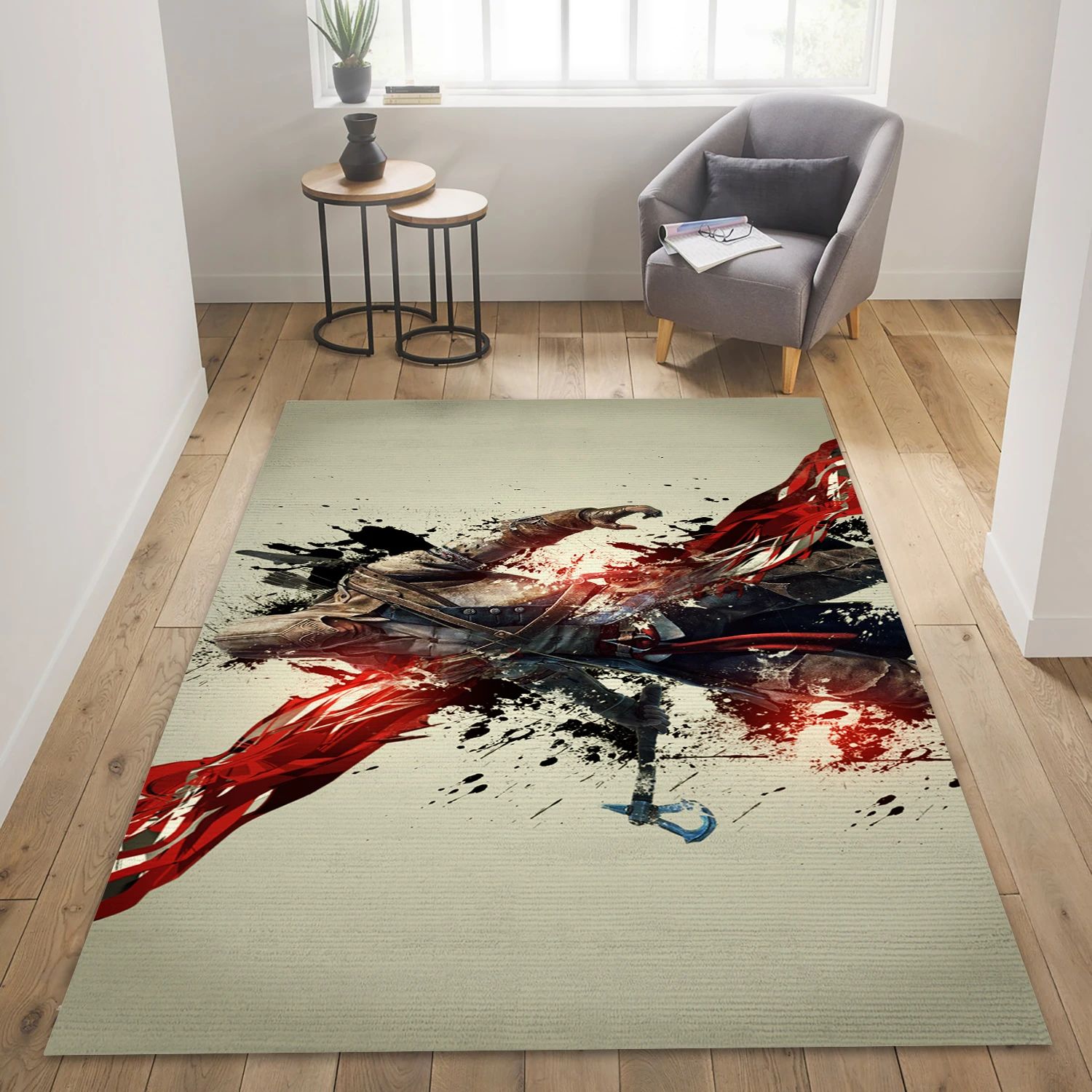 Assassins Creed Iii Gaming Area Rug, Living Room Rug - Christmas Gift Decor - Indoor Outdoor Rugs