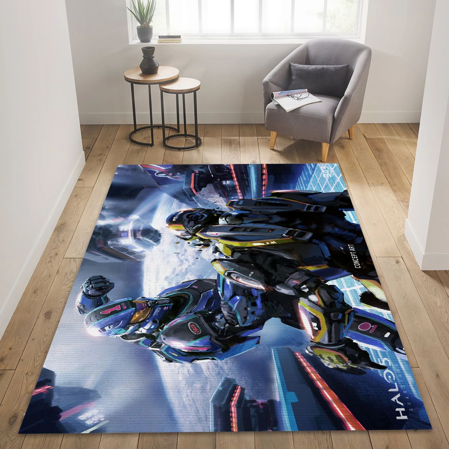 Halo 5 Guardians Gaming Area Rug, Bedroom Rug - Family Gift US Decor - Indoor Outdoor Rugs