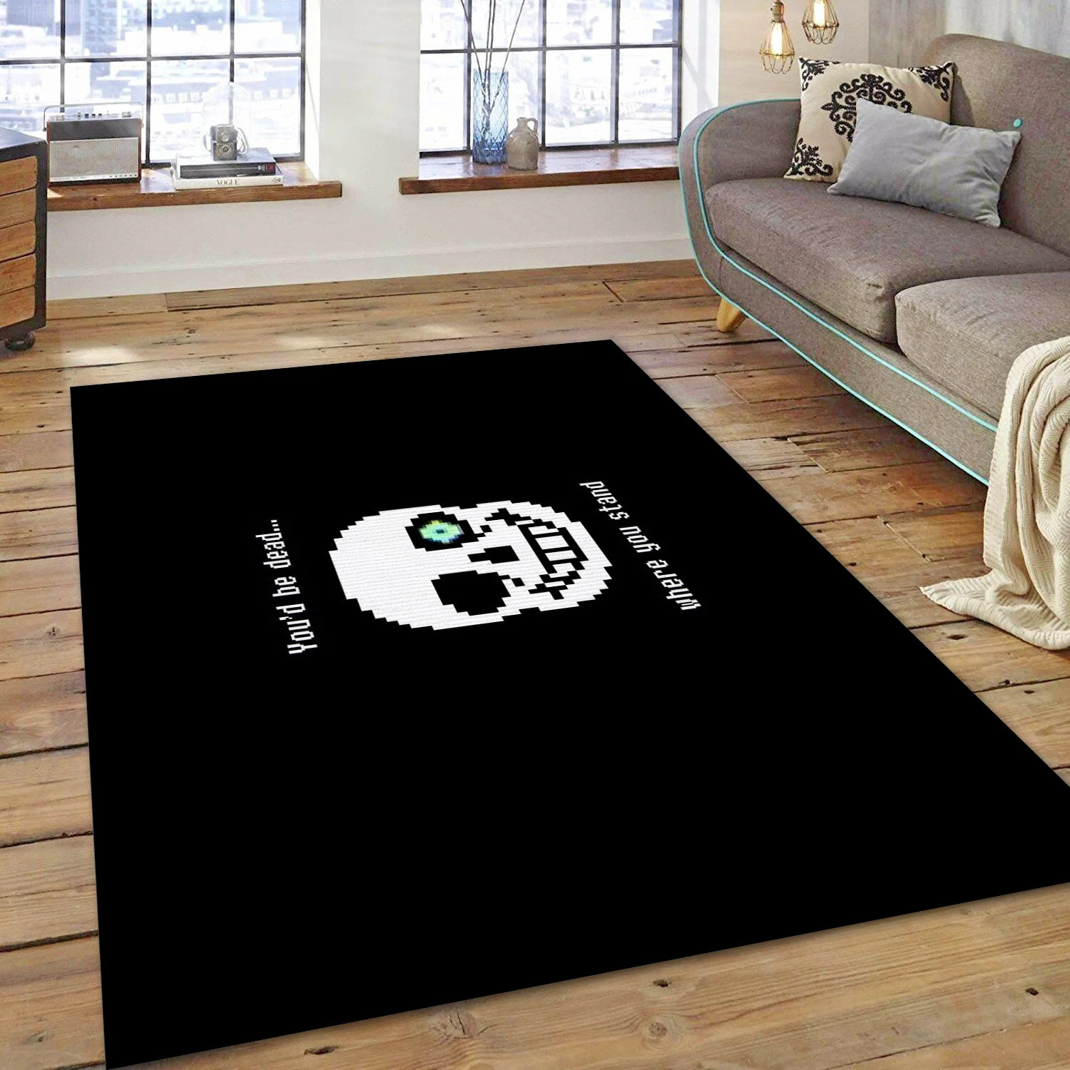 Genocide Sans Game Area Rug Carpet, Living Room Rug - US Decor - Indoor Outdoor Rugs