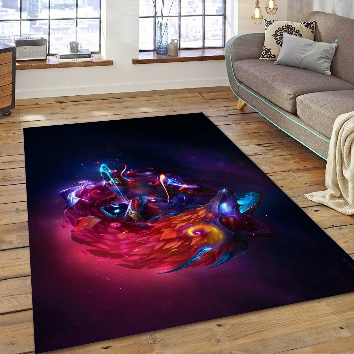 League Of Legends Video Game Reangle Rug, Living Room Rug - Christmas Gift Decor - Indoor Outdoor Rugs