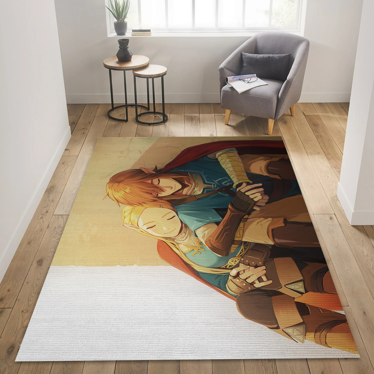 Peaceful Duo Video Game Reangle Rug, Living Room Rug - US Decor - Indoor Outdoor Rugs