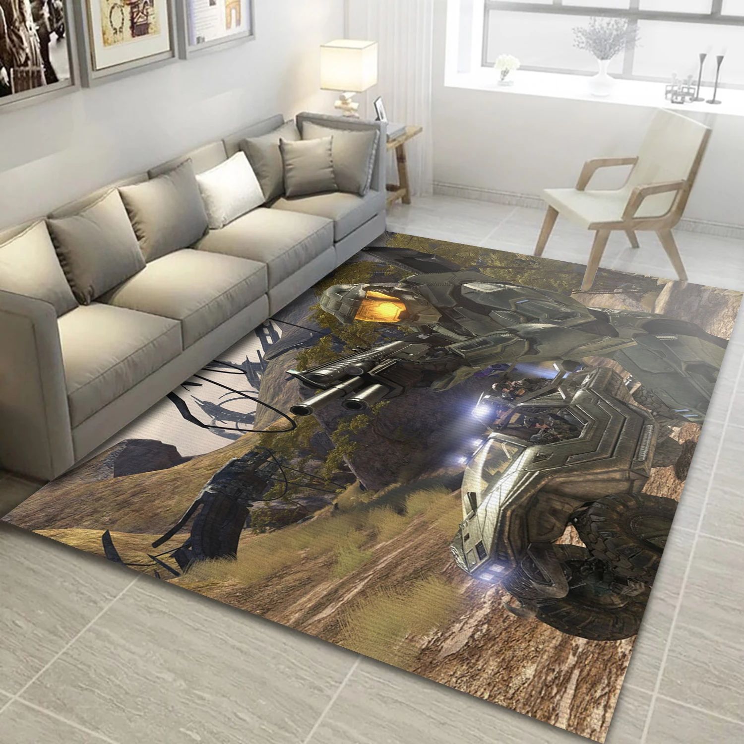 Halo Video Game Area Rug Area, Bedroom Rug - Home Decor Floor Decor - Indoor Outdoor Rugs