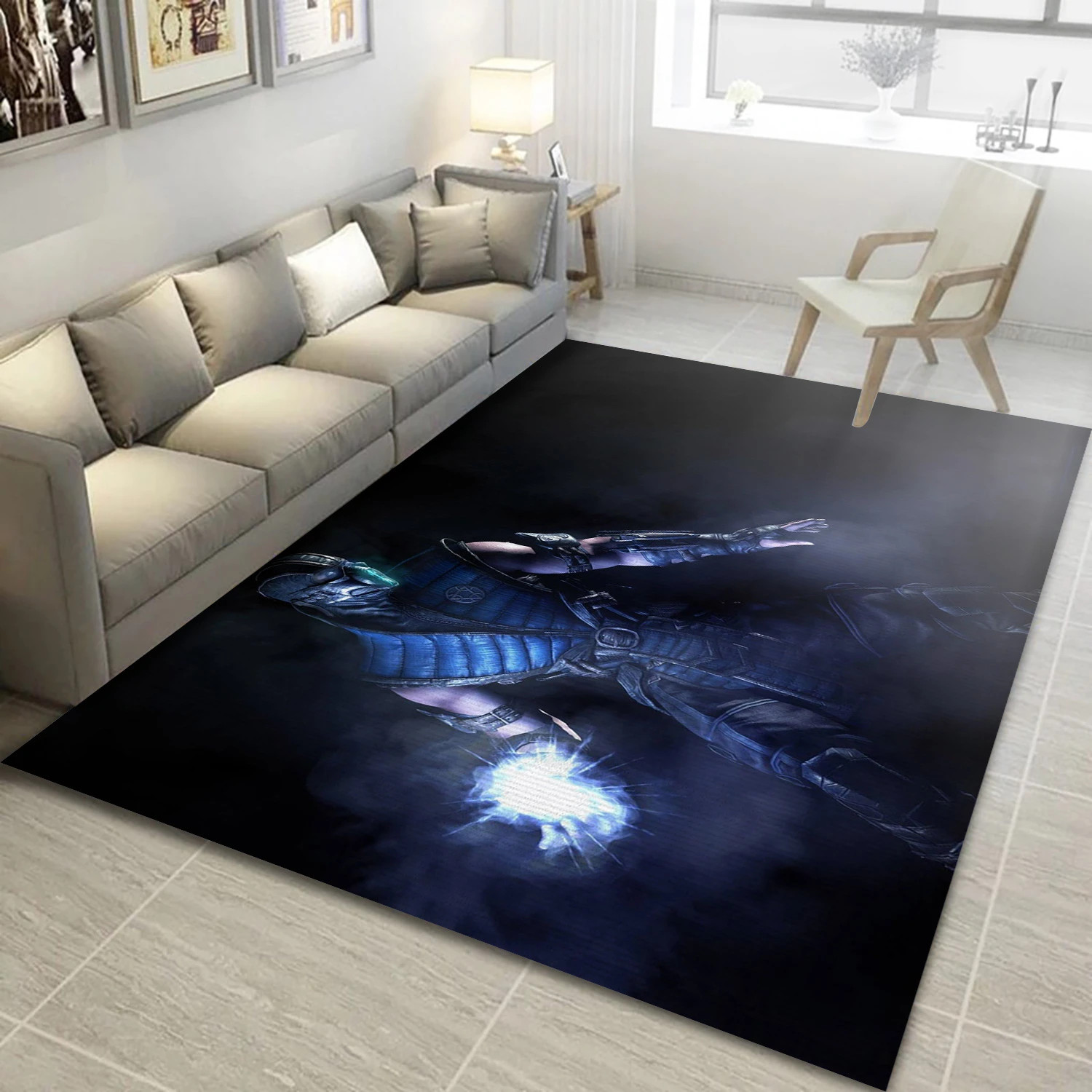 Sub Zero Gaming Area Rug, Bedroom Rug - US Decor - Indoor Outdoor Rugs