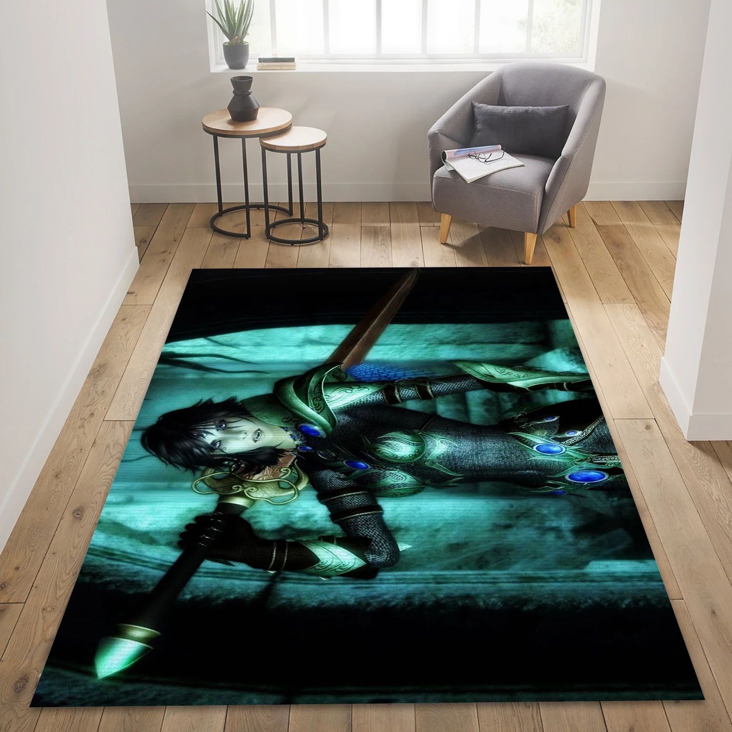 Varin Video Game Reangle Rug, Living Room Rug - US Decor - Indoor Outdoor Rugs