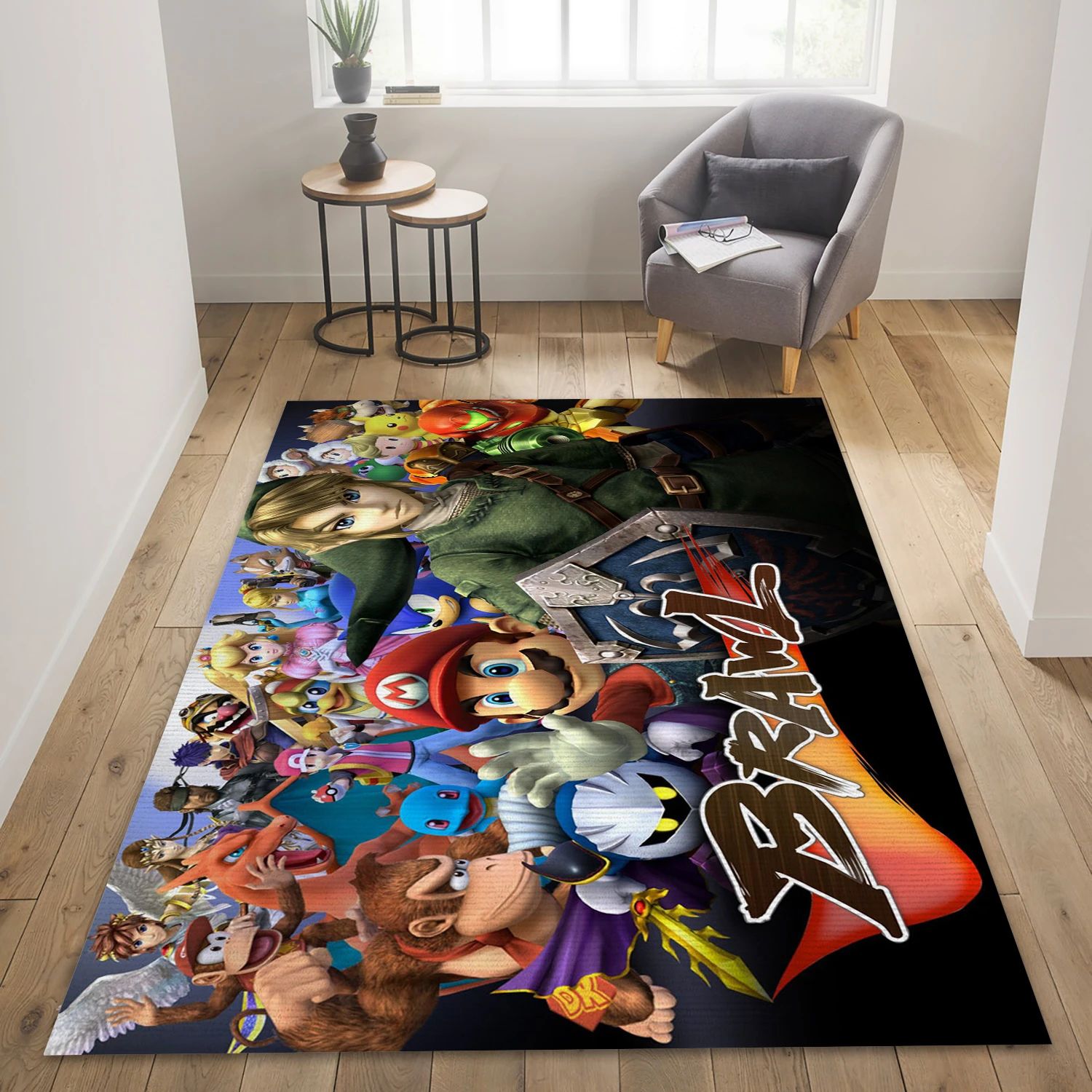 Super Smash Bros Brawl Gaming Area Rug, Area Rug - Family Gift US Decor - Indoor Outdoor Rugs