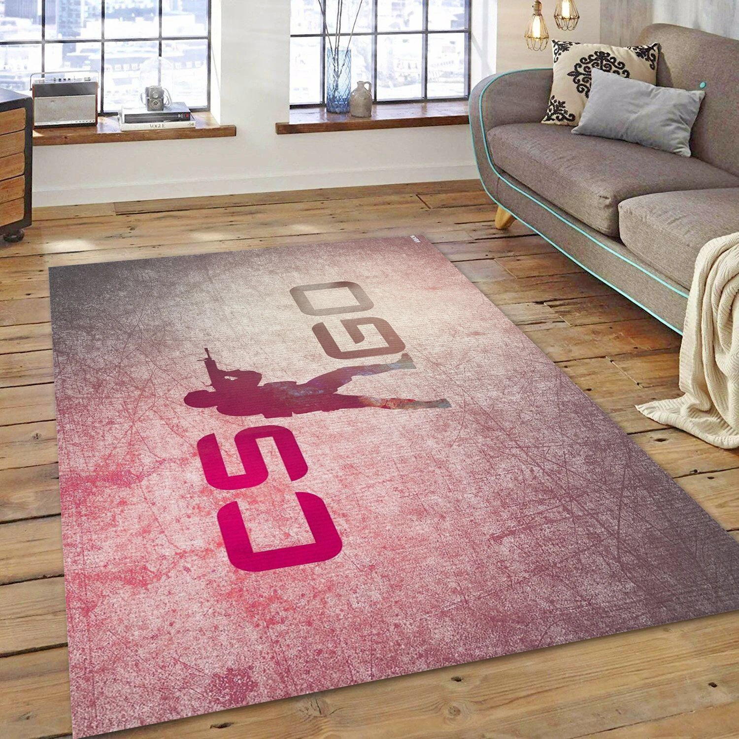 Counter Strike Global Offensive Video Game Area Rug Area, Bedroom Rug - US Decor - Indoor Outdoor Rugs