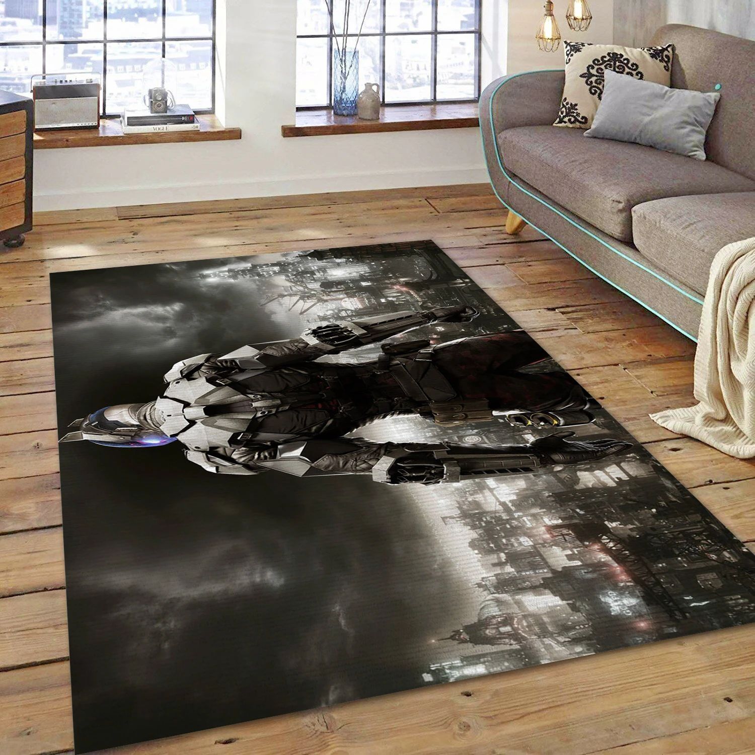 Arkham Knight Dc Comics Gaming Area Rug, Living Room Rug - Home Decor Floor Decor - Indoor Outdoor Rugs