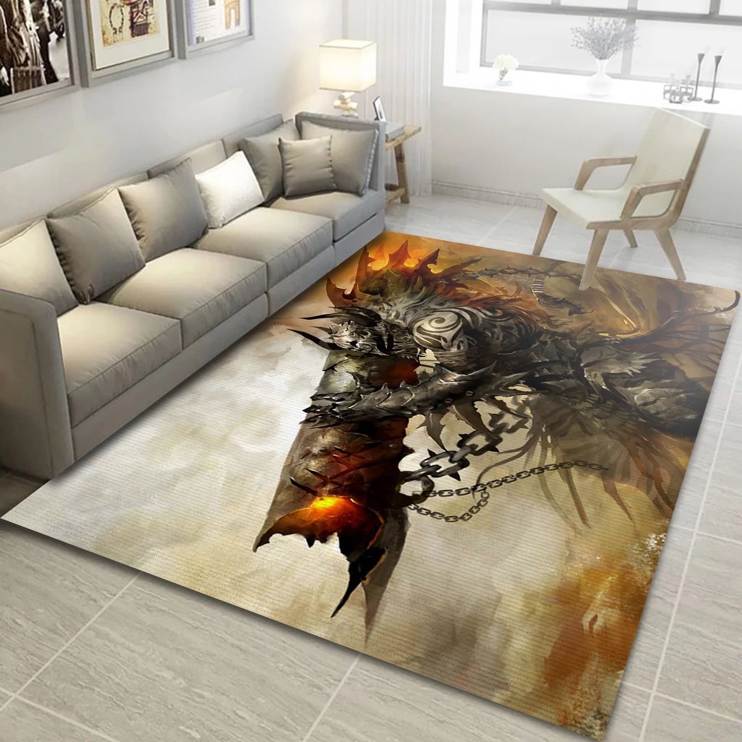 Demon Cannon Video Game Area Rug Area, Area Rug - Home Decor Floor Decor - Indoor Outdoor Rugs