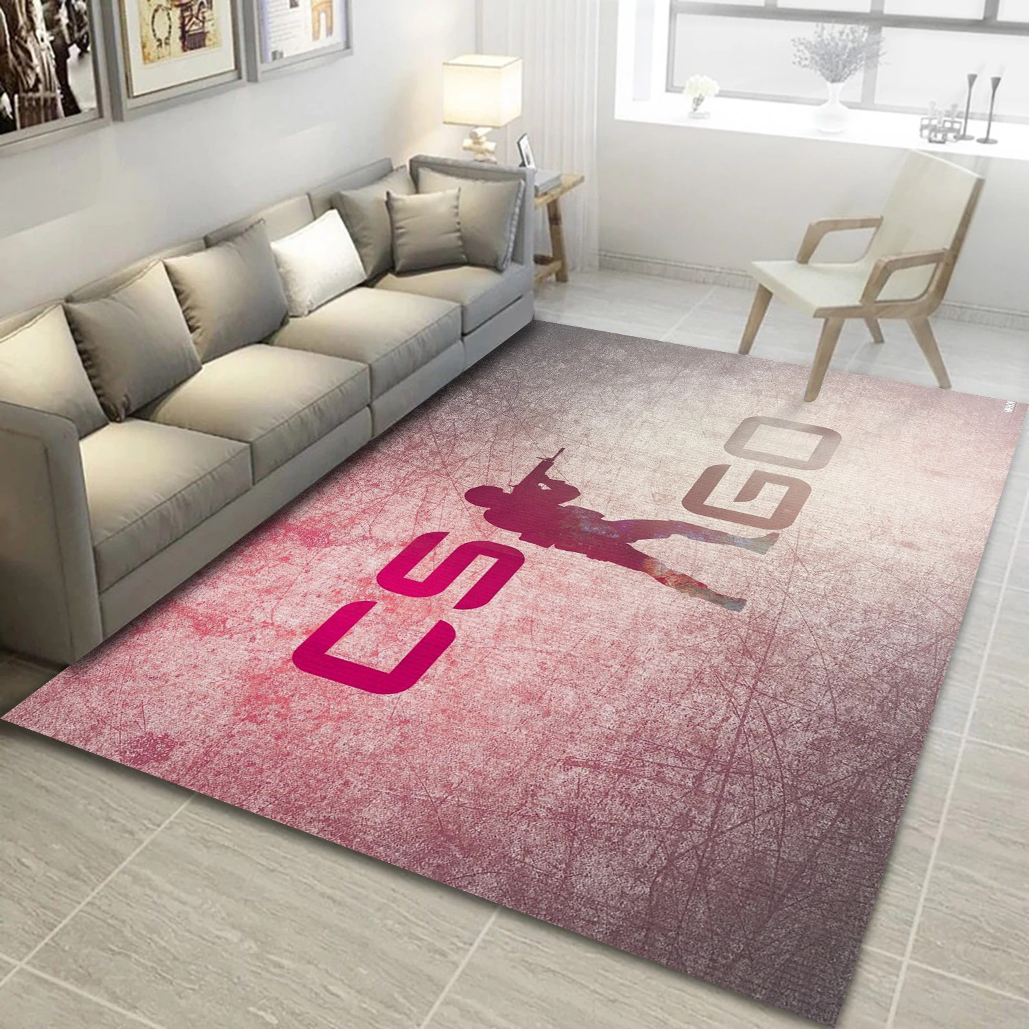 Counter Strike Global Offensive Video Game Area Rug Area, Bedroom Rug - US Decor - Indoor Outdoor Rugs