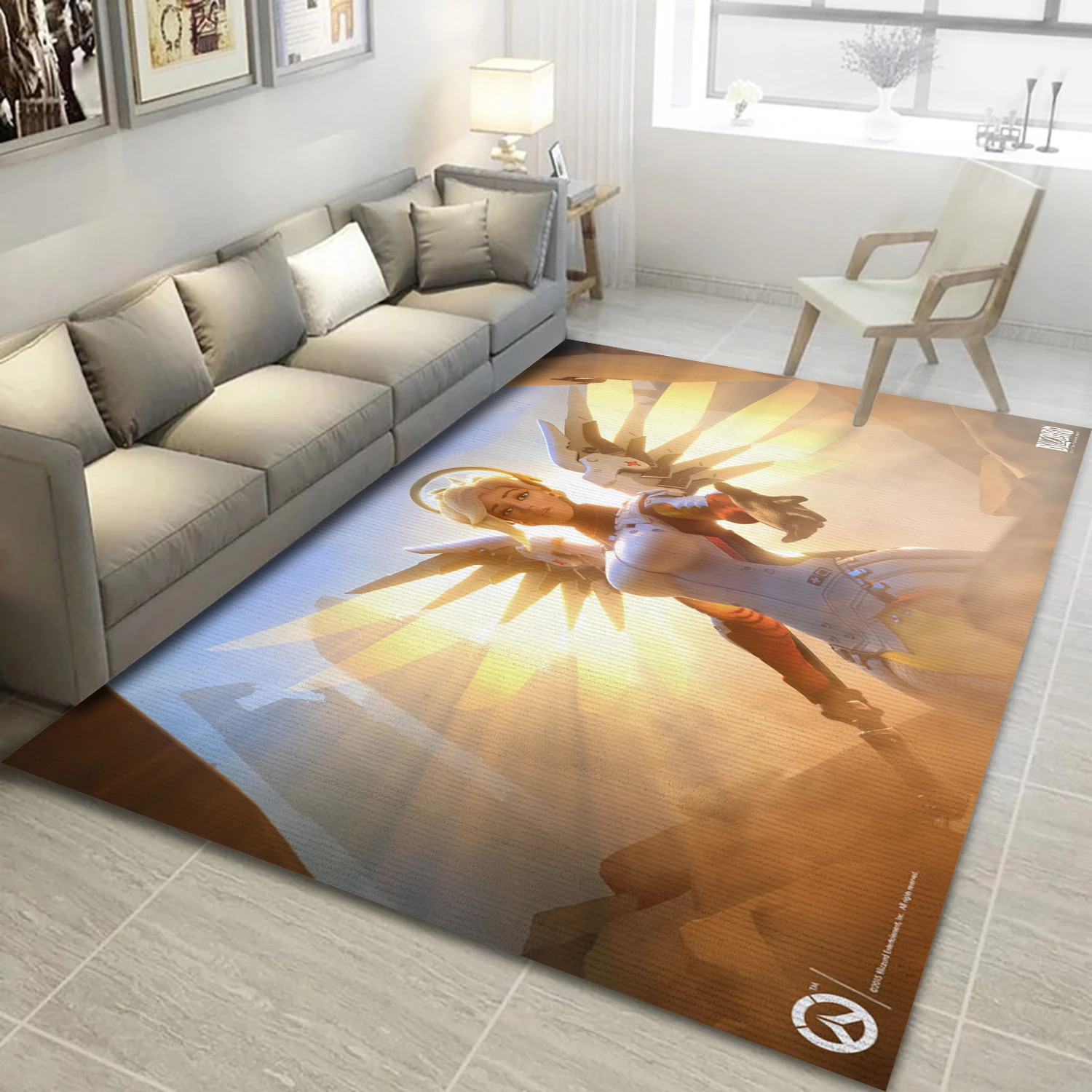 Mercy Gaming Area Rug, Bedroom Rug - US Decor - Indoor Outdoor Rugs