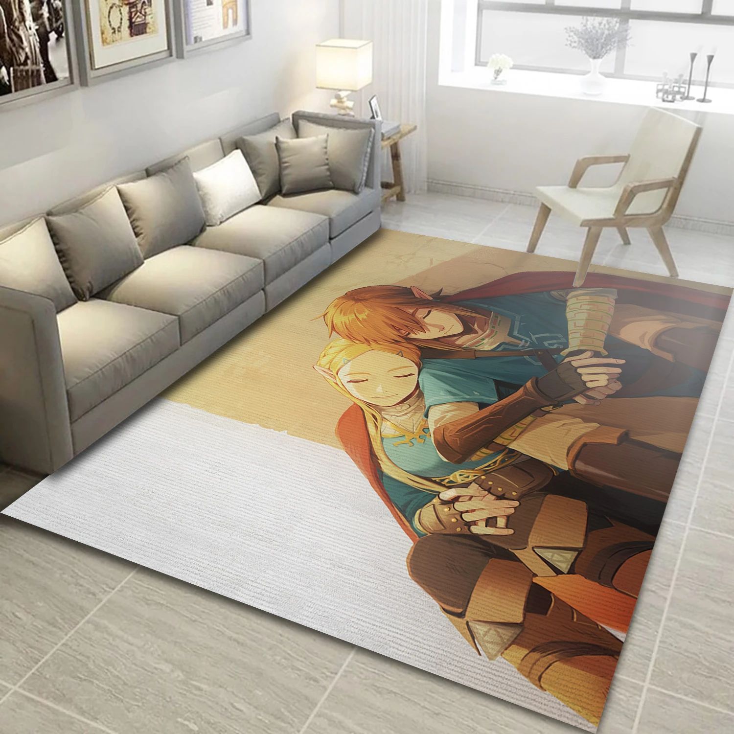 Peaceful Duo Video Game Reangle Rug, Living Room Rug - US Decor - Indoor Outdoor Rugs