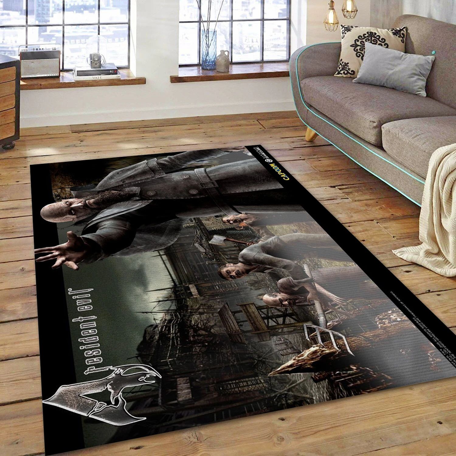 Resident Evil 4 Video Game Reangle Rug, Area Rug - Christmas Gift Decor - Indoor Outdoor Rugs