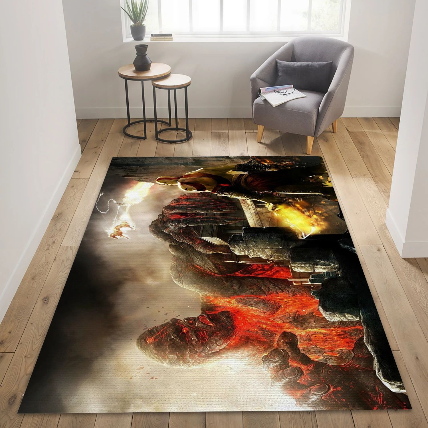 God Of War Iii Video Game Reangle Rug, Area Rug - Home Decor Floor Decor - Indoor Outdoor Rugs