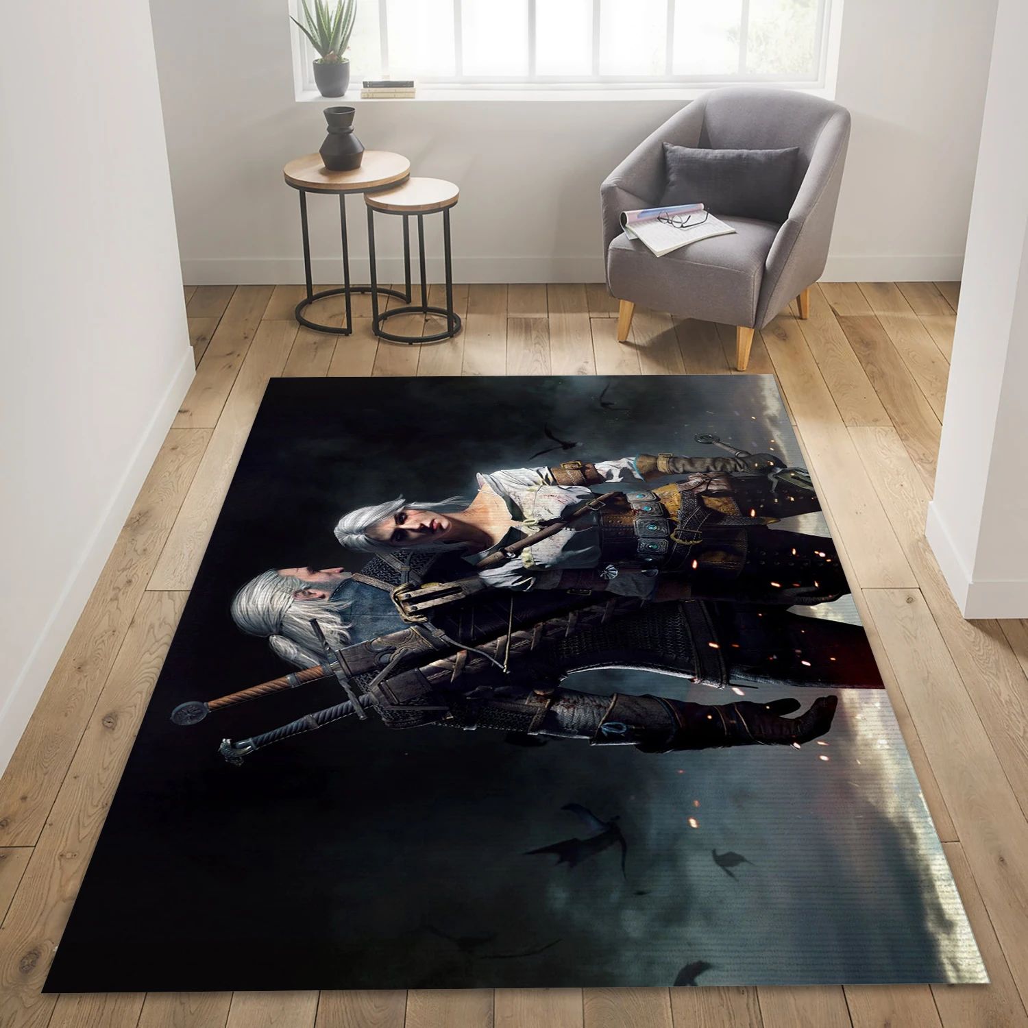 Ciri The Witcher Video Game Area Rug Area, Bedroom Rug - Christmas Gift Decor - Indoor Outdoor Rugs