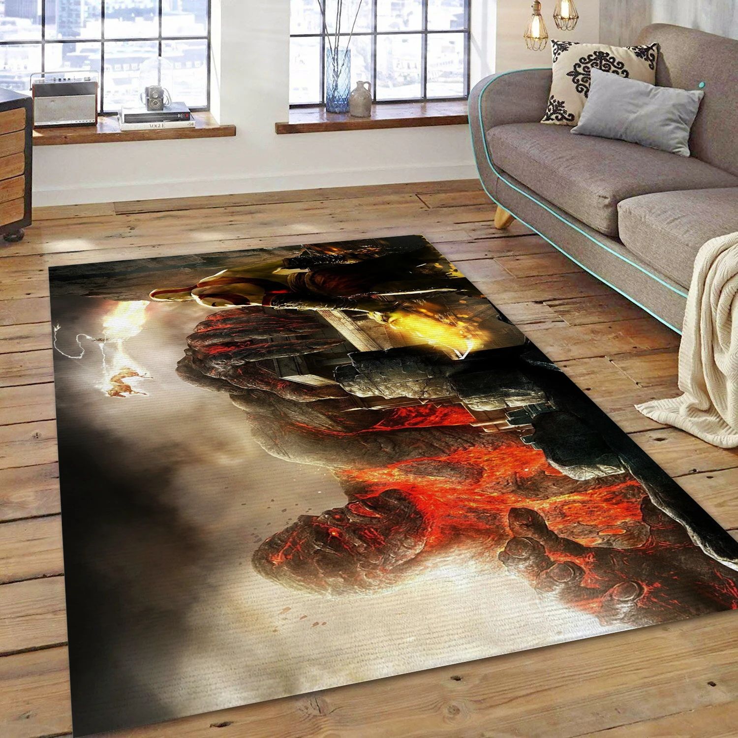 God Of War Iii Video Game Reangle Rug, Area Rug - Home Decor Floor Decor - Indoor Outdoor Rugs