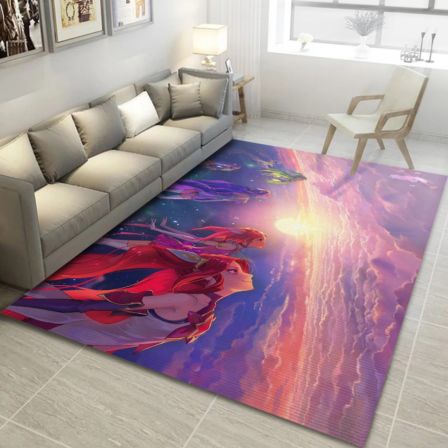 Janna Lux And Star Guardians Gaming Area Rug, Area Rug - Home Decor Floor Decor - Indoor Outdoor Rugs