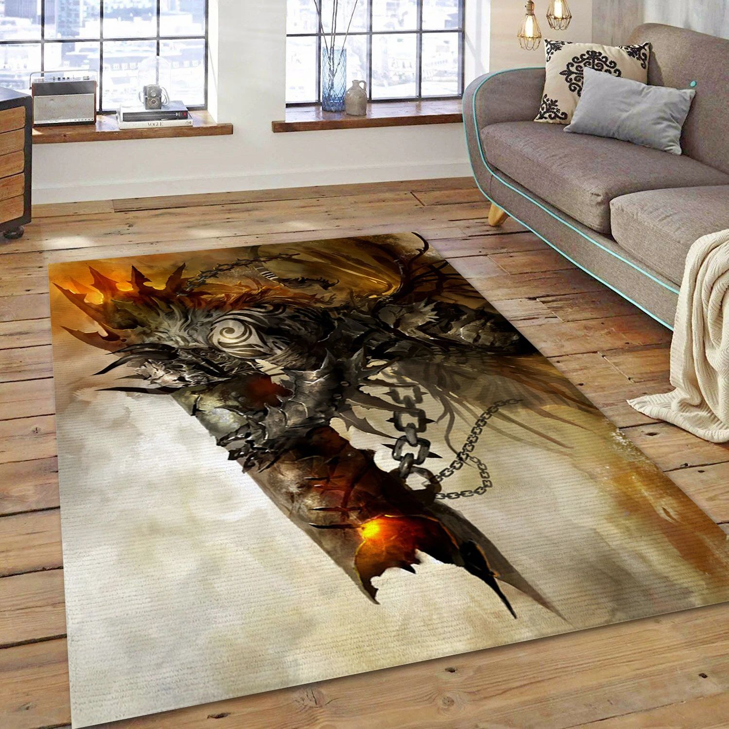 Demon Cannon Video Game Area Rug Area, Area Rug - Home Decor Floor Decor - Indoor Outdoor Rugs