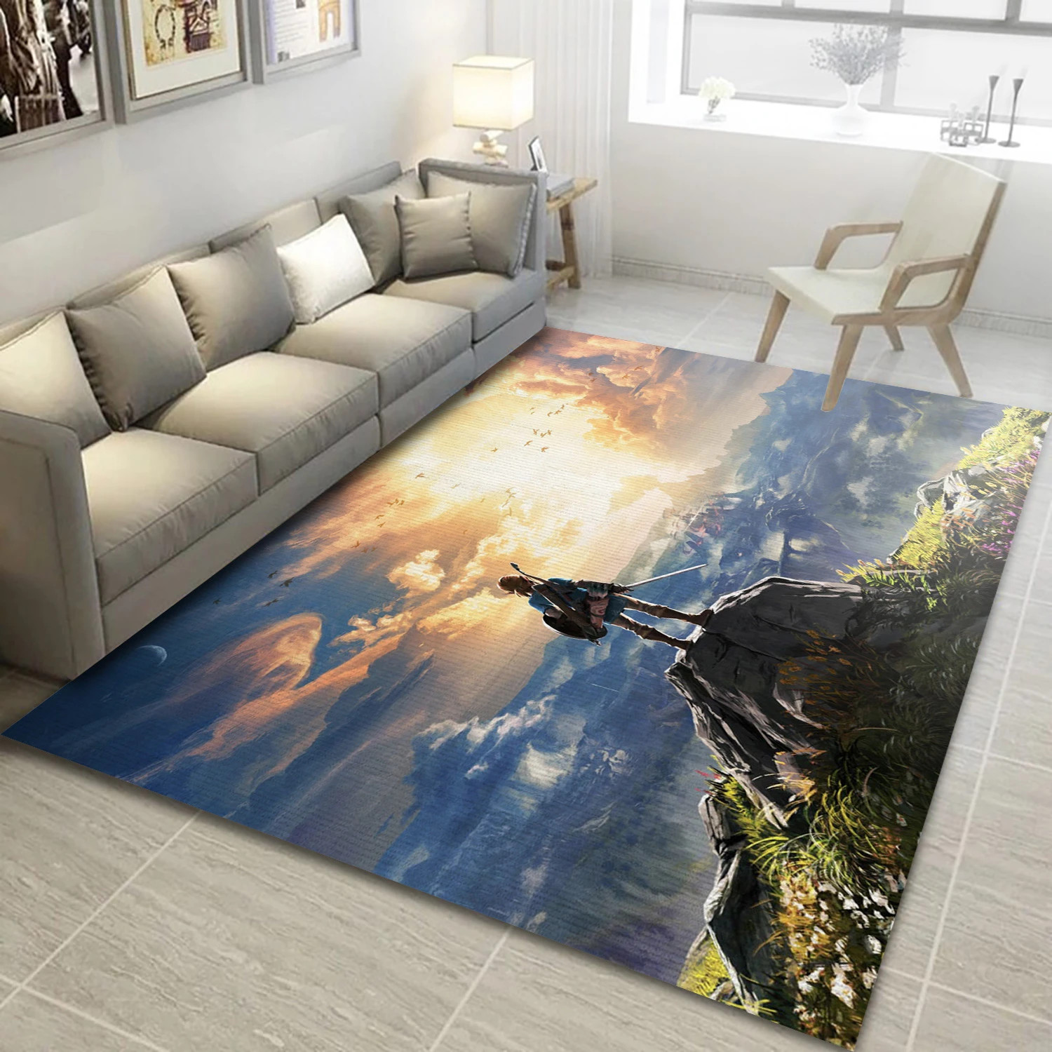 Link Video Game Area Rug Area, Bedroom Rug - Christmas Gift Decor - Indoor Outdoor Rugs