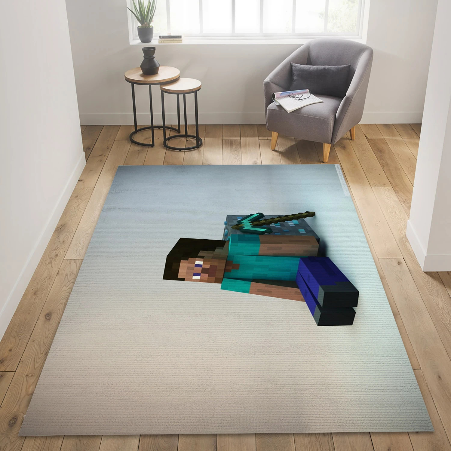 Mojang Video Game Area Rug For Christmas, Living Room Rug - US Decor - Indoor Outdoor Rugs