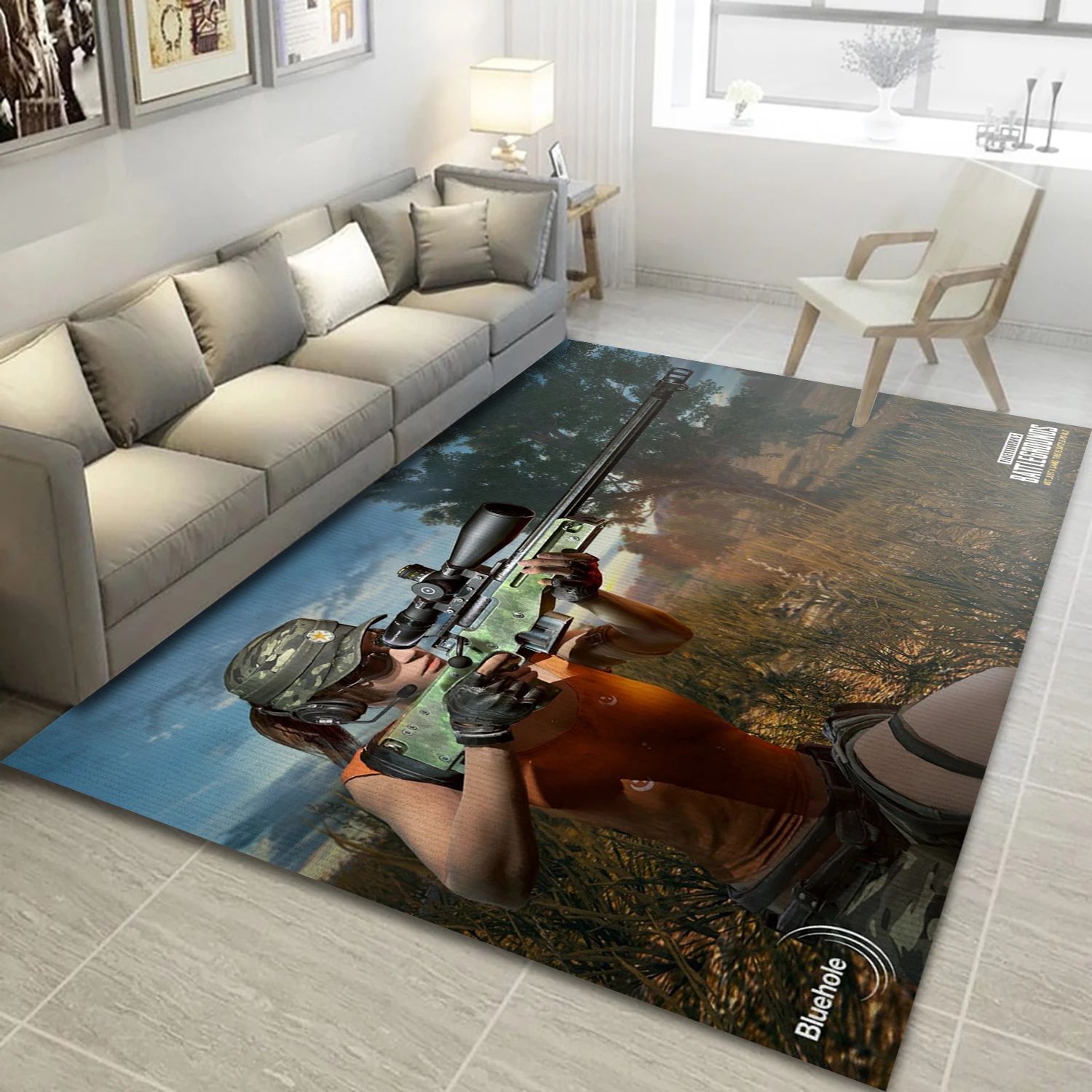 Playerunknowns Battlegrounds Game Area Rug Carpet, Bedroom Rug - Family Gift US Decor - Indoor Outdoor Rugs