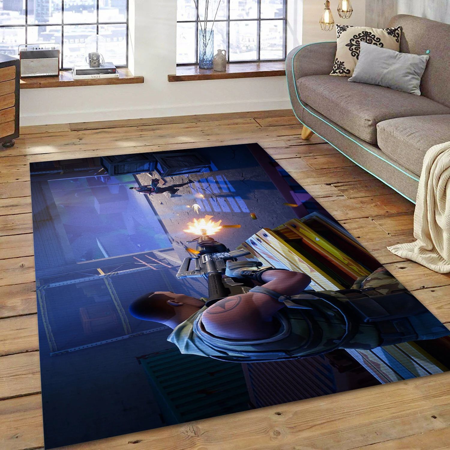 Fortnite Video Game Reangle Rug, Area Rug - US Decor - Indoor Outdoor Rugs