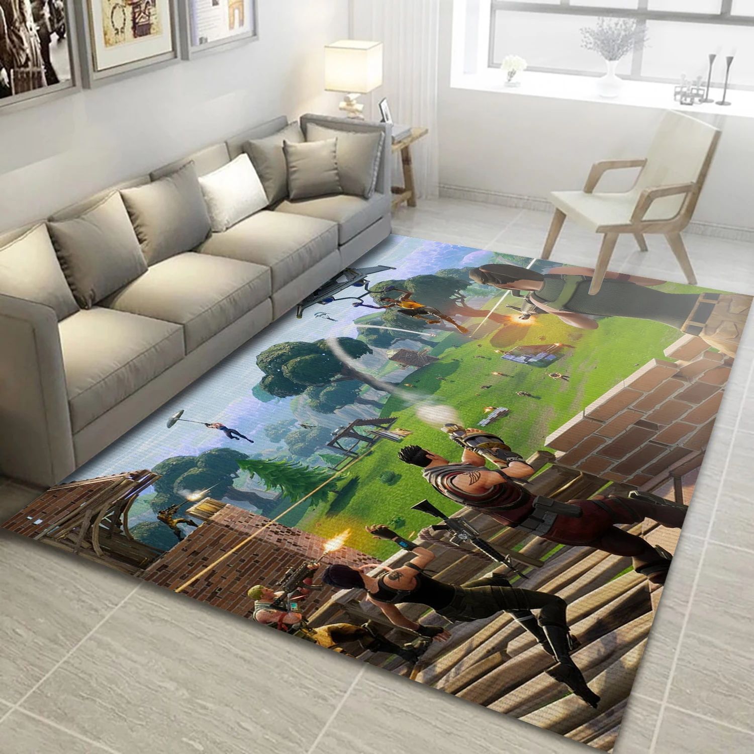 Fortnite 50vs50 Game Area Rug Carpet, Living Room Rug - Family Gift US Decor - Indoor Outdoor Rugs