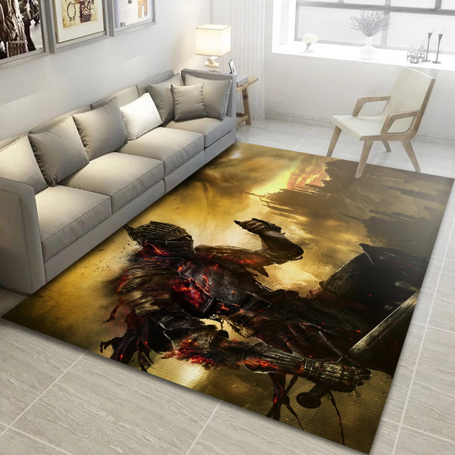 The Darkness Soldier Video Game Reangle Rug, Area Rug - Home Decor Floor Decor - Indoor Outdoor Rugs