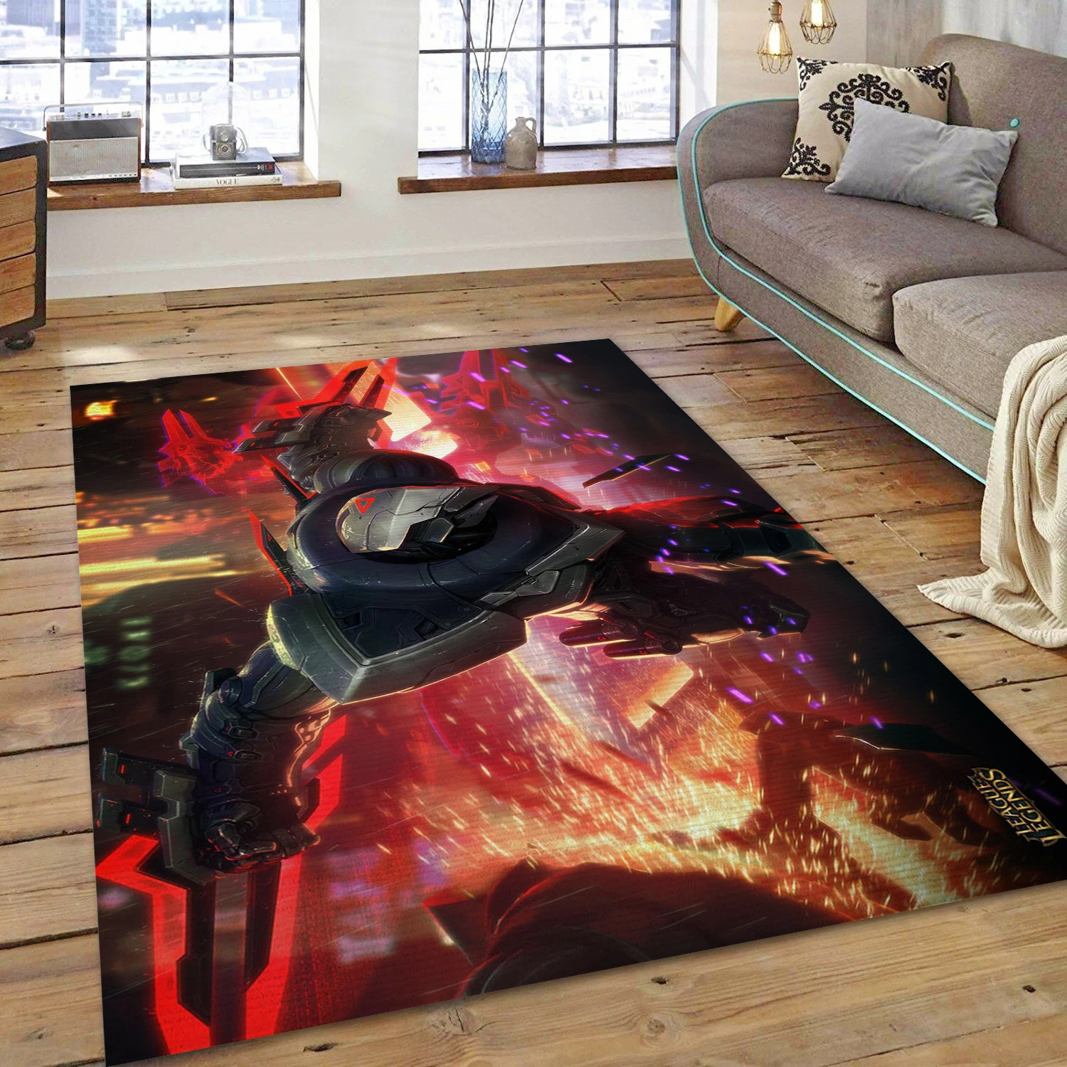 Project Zed Gaming Area Rug, Living Room Rug - Family Gift US Decor - Indoor Outdoor Rugs