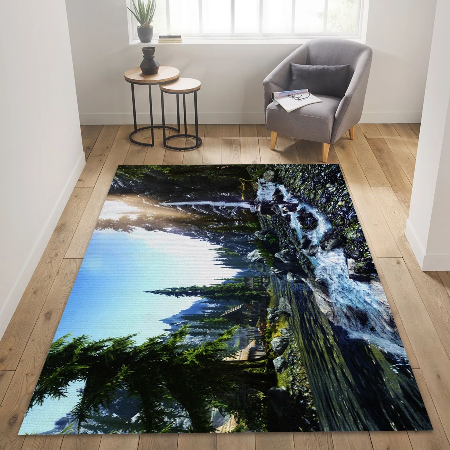 Skyrim Riverwood Spring Game Area Rug Carpet, Area Rug - US Decor - Indoor Outdoor Rugs