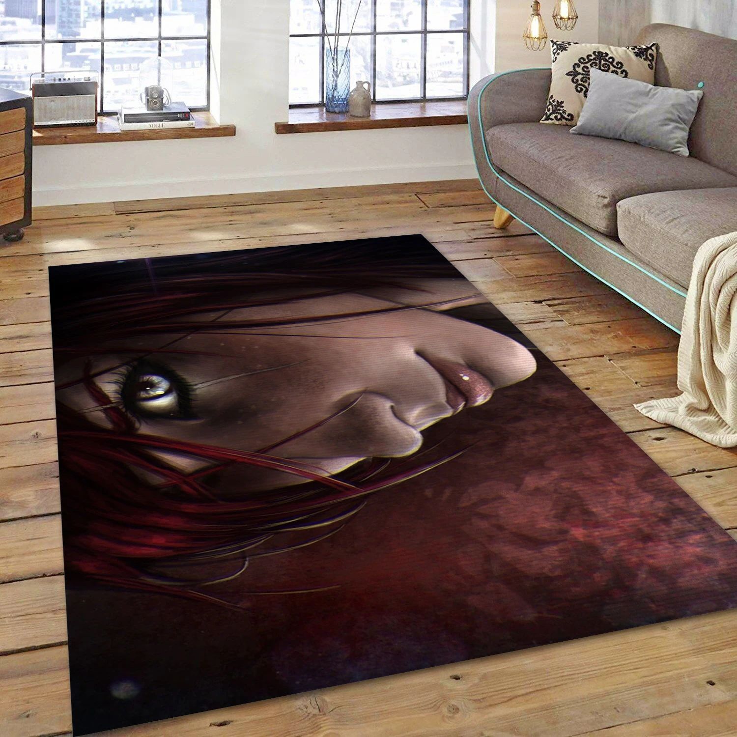 Katarina League Of Legends Video Game Reangle Rug, Bedroom Rug - Christmas Gift Decor - Indoor Outdoor Rugs