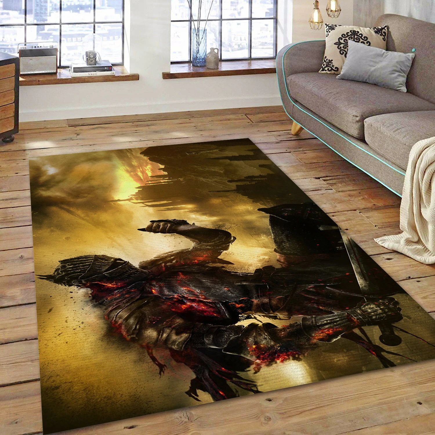 The Darkness Soldier Video Game Reangle Rug, Area Rug - Home Decor Floor Decor - Indoor Outdoor Rugs