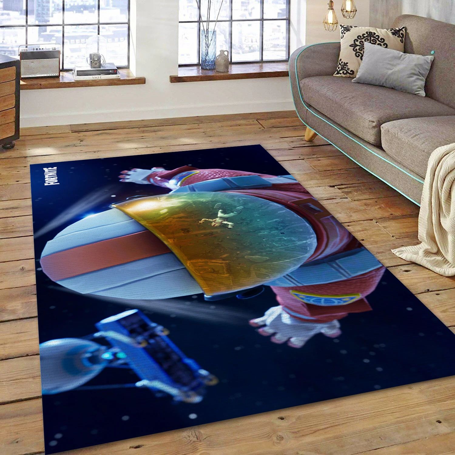 Astronaut Battle Pass Season 87 Video Game Area Rug For Christmas, Living Room Rug - Christmas Gift Decor - Indoor Outdoor Rugs