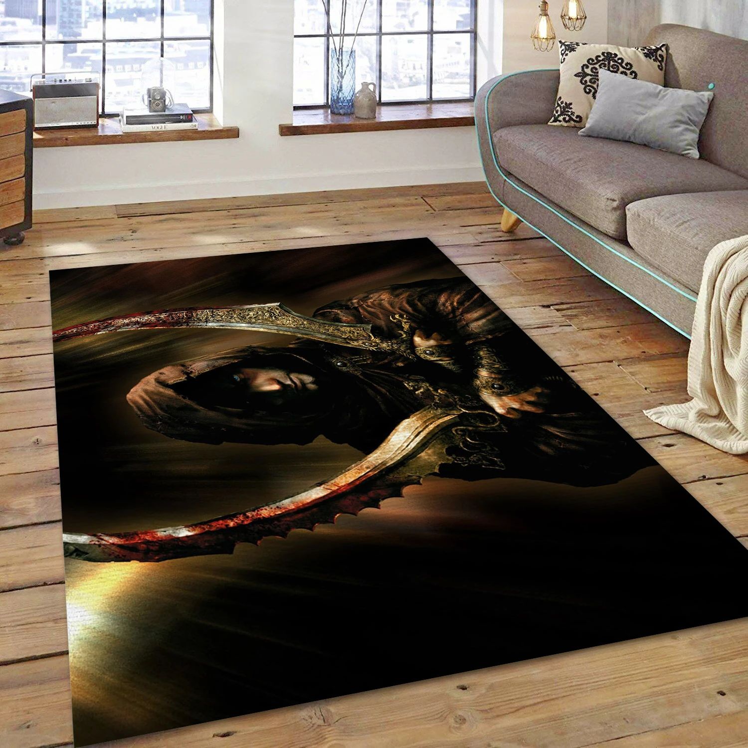 Prince Of Persia Warrior Within Dual Blade Game Area Rug Carpet, Living Room Rug - Family Gift US Decor - Indoor Outdoor Rugs