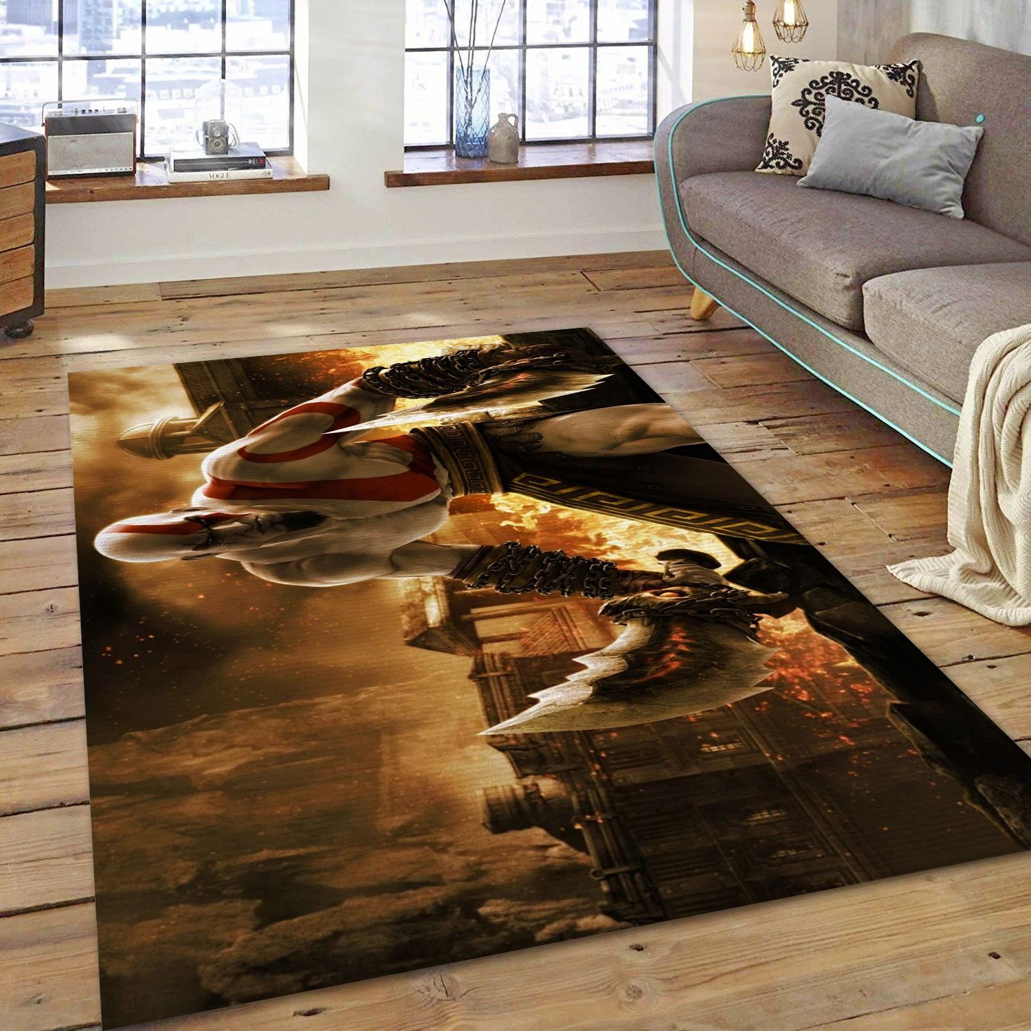 God Of War Video Game Area Rug Area, Living Room Rug - Home Decor Floor Decor - Indoor Outdoor Rugs