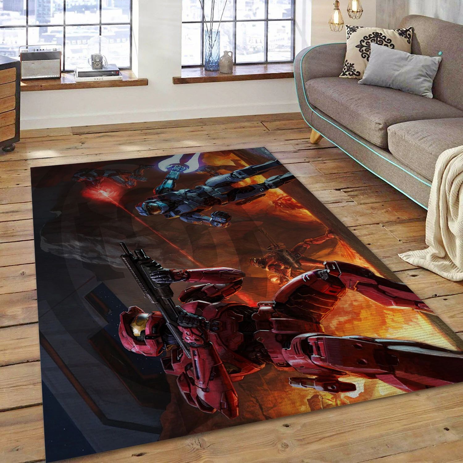 Halo 884 Video Game Area Rug Area, Living Room Rug - US Decor - Indoor Outdoor Rugs