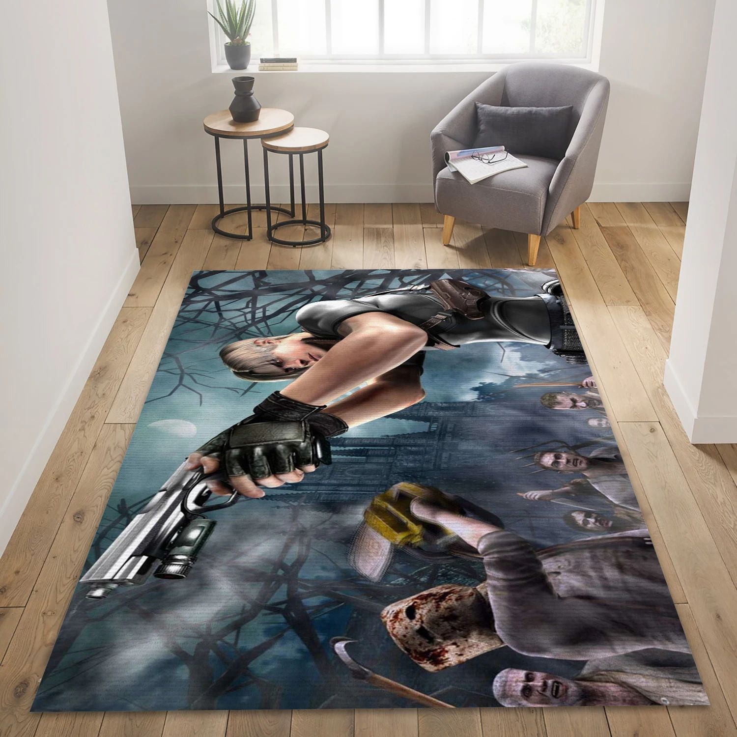 Resident Evil 617 Video Game Reangle Rug, Bedroom Rug - Christmas Gift Decor - Indoor Outdoor Rugs