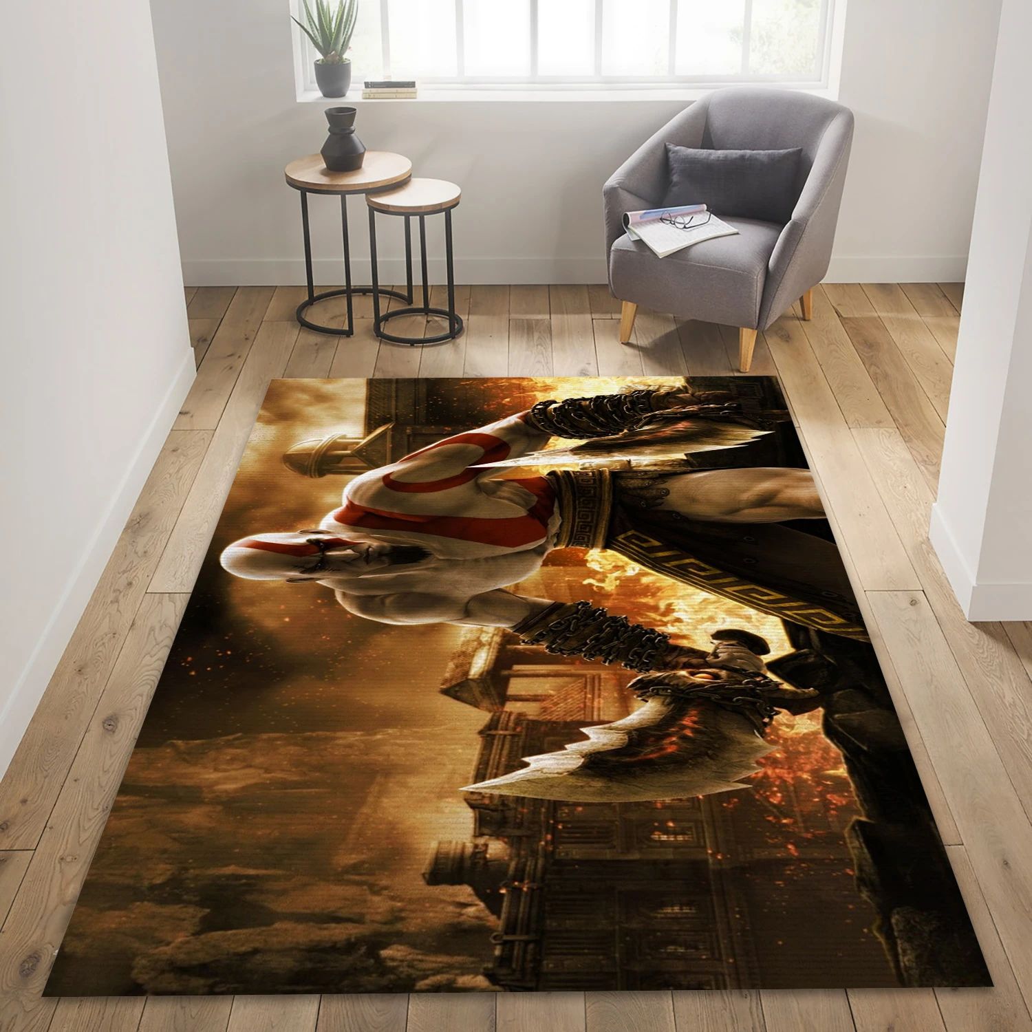 God Of War Video Game Area Rug Area, Living Room Rug - Home Decor Floor Decor - Indoor Outdoor Rugs