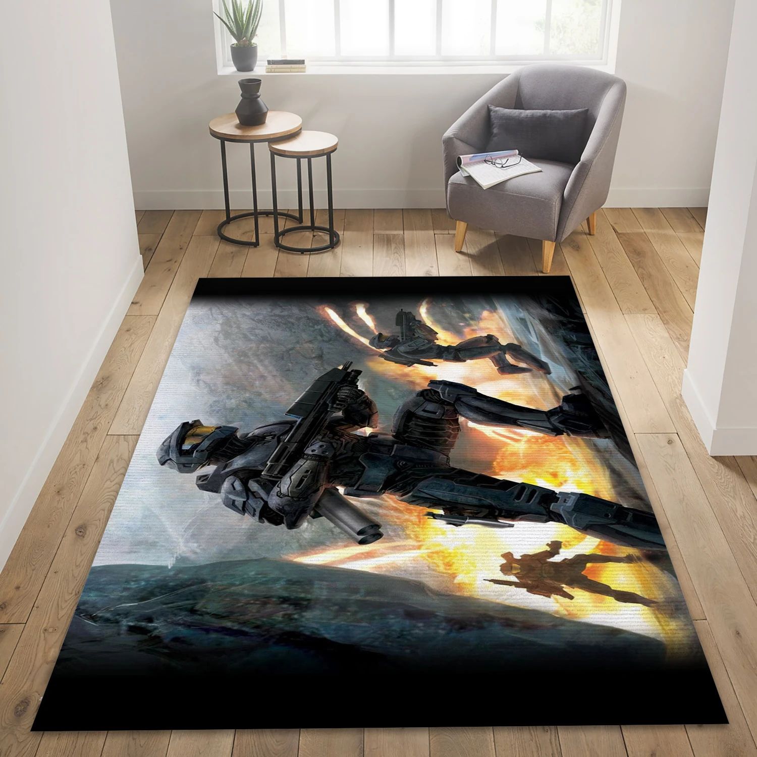 Halo Video Game Area Rug Area, Area Rug - Christmas Gift Decor - Indoor Outdoor Rugs