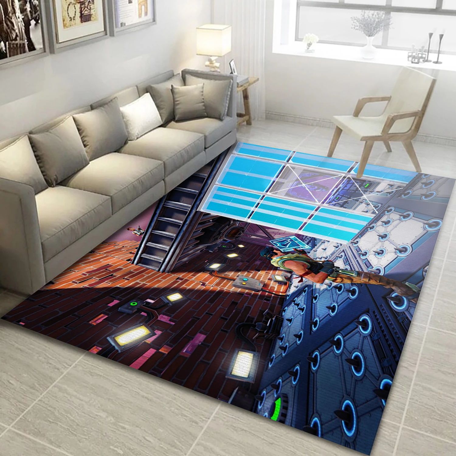 Fortnite Video Game Area Rug For Christmas, Living Room Rug - Christmas Gift Decor - Indoor Outdoor Rugs