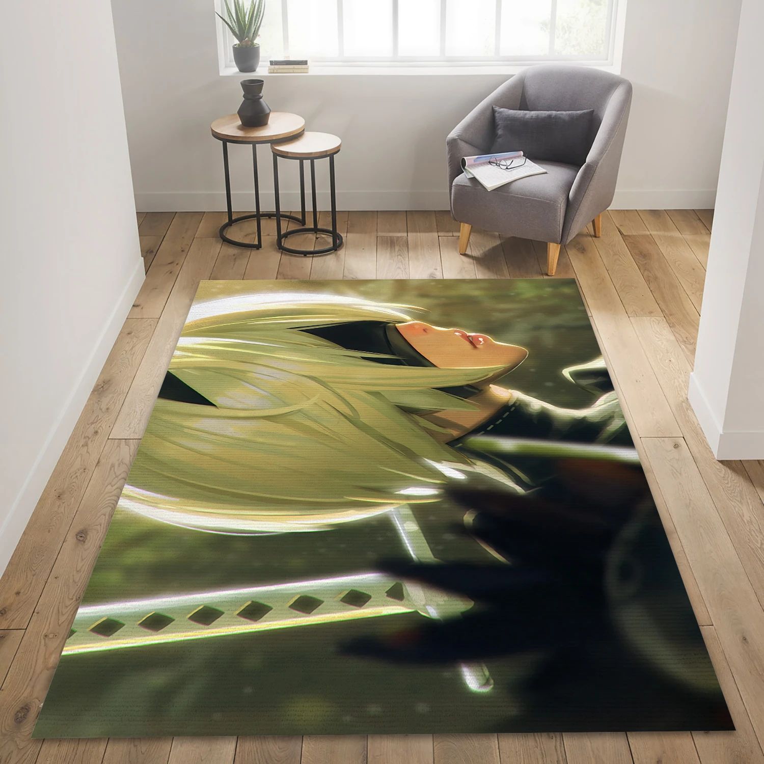 Nier Automata Video Game Reangle Rug, Living Room Rug - US Decor - Indoor Outdoor Rugs