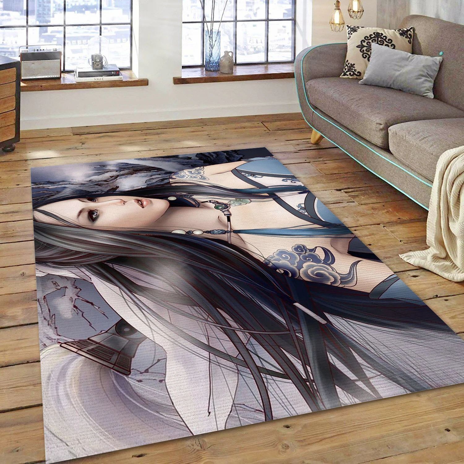 Beautiful Strength Gaming Area Rug, Bedroom Rug - Home Decor Floor Decor - Indoor Outdoor Rugs