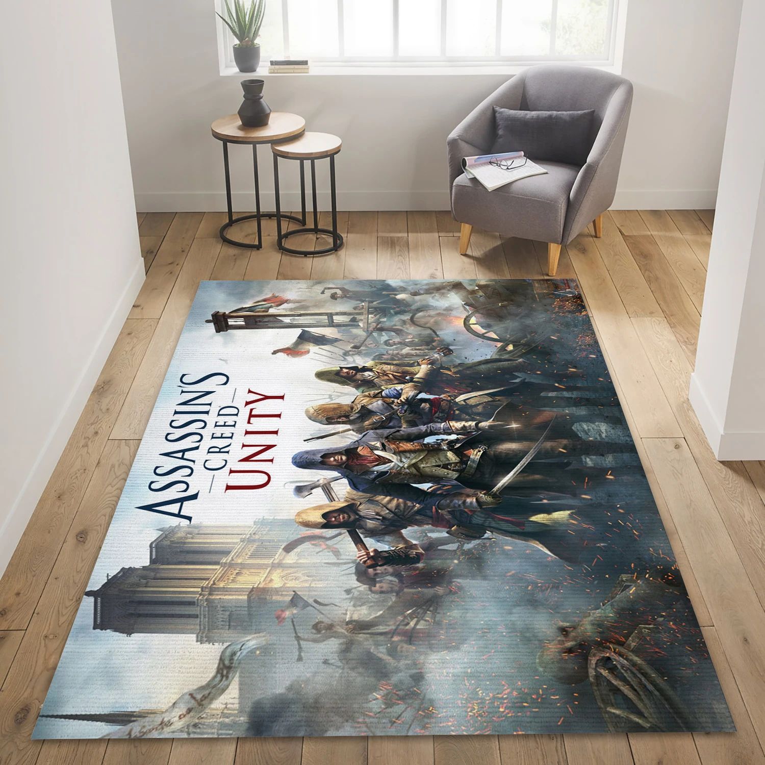 Assassins Creed Unity Video Game Area Rug For Christmas, Bedroom Rug - Family Gift US Decor - Indoor Outdoor Rugs