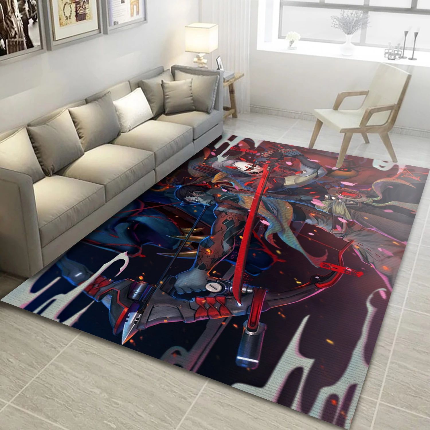 Overwatch Video Game Area Rug For Christmas, Living Room Rug - Home Decor Floor Decor - Indoor Outdoor Rugs