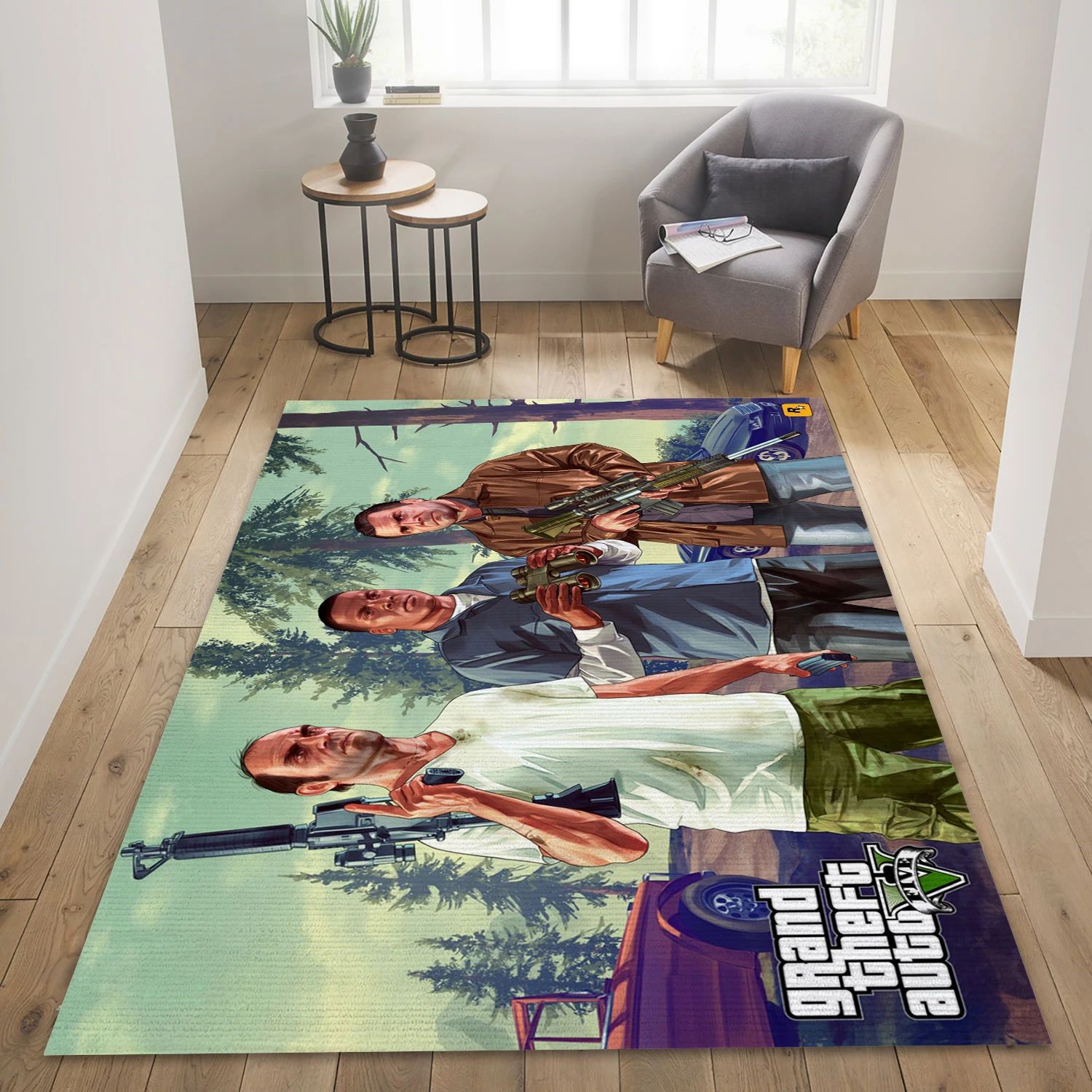 Grand Theft Auto V Game Area Rug Carpet, Area Rug - Home Decor Floor Decor - Indoor Outdoor Rugs