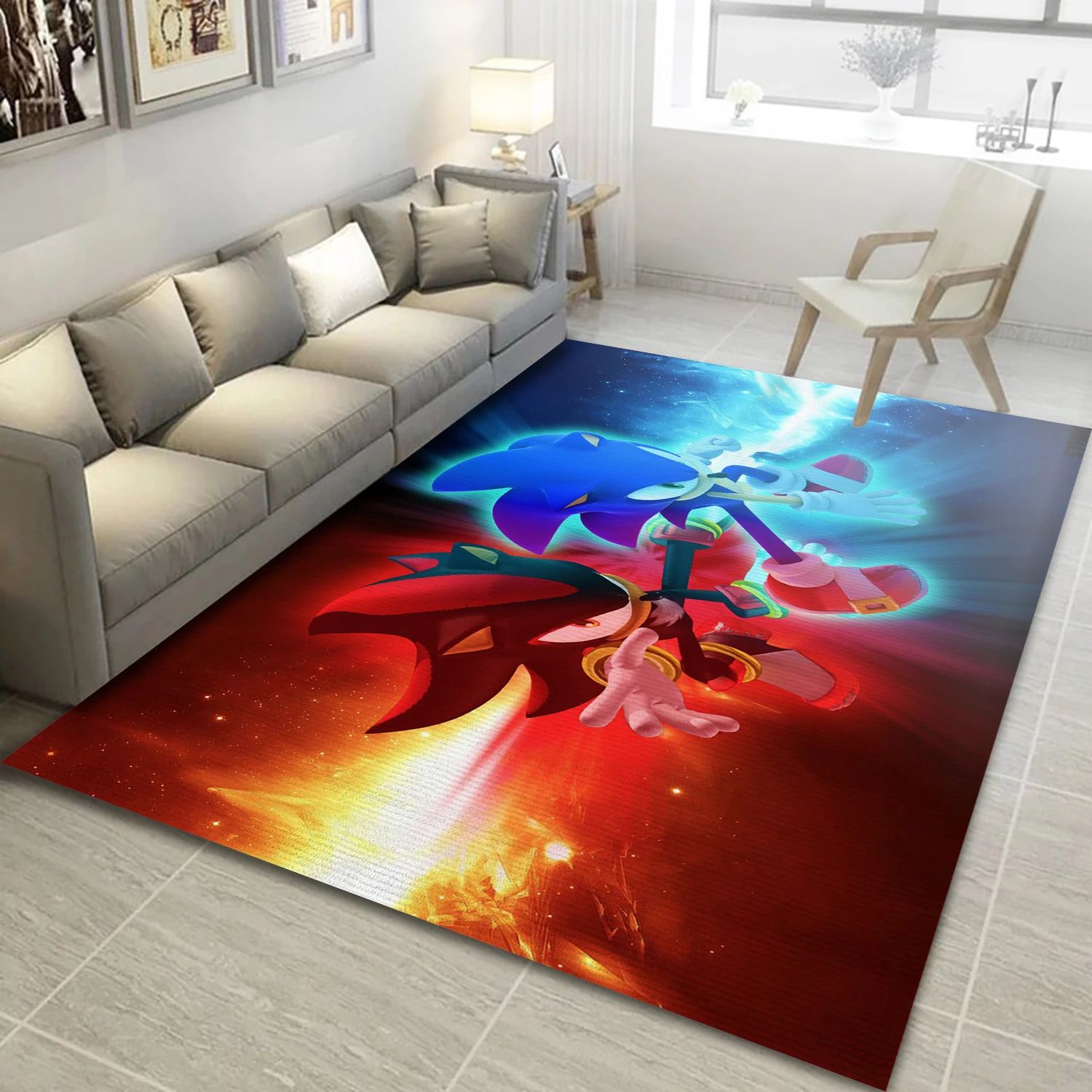 Sonic Adventure 593 Game Area Rug Carpet, Bedroom Rug - US Decor - Indoor Outdoor Rugs